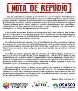 Comissão da Diversidade Sexual de Osasco emite nota de repúdio à bancada fundamentalista do Congresso