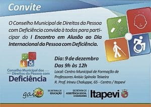 Encontro em Alusão ao Dia Internacional da Pessoa com Deficiência