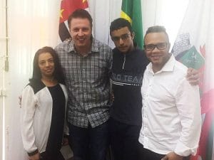 Igor recebe morador da cidade calouro da USP