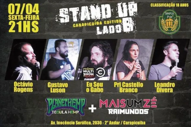 Agenda Cultural: Stand Up Lado B nesta sexta,7