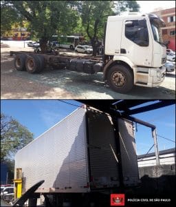 caminhão roubado