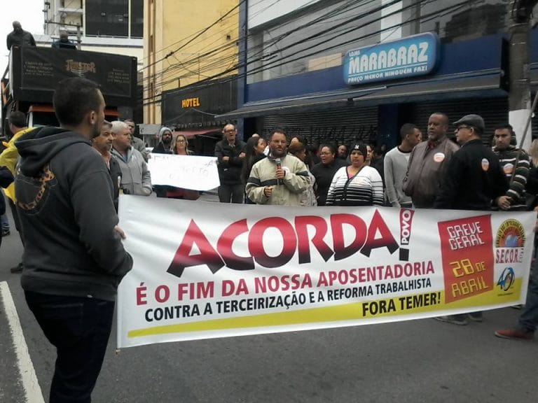 Greve geral: Osasco tem manifestações no Centro contra as reformas da Previdência e trabalhista