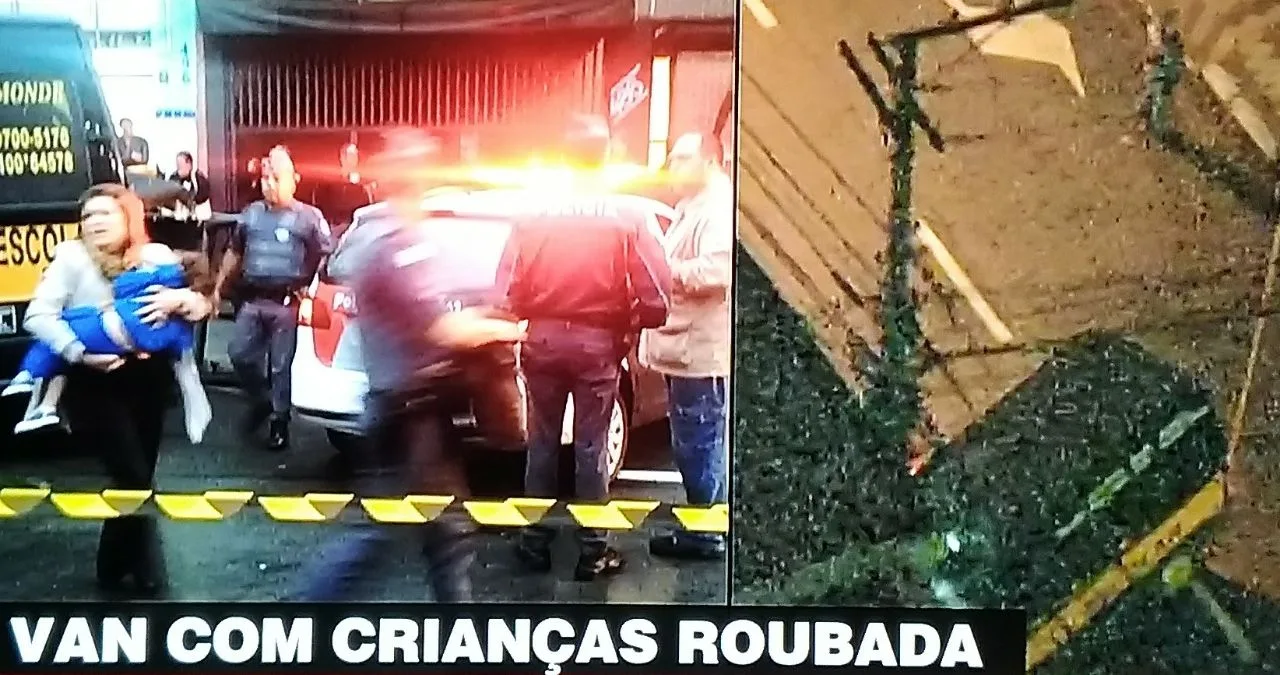 Ladrão que roubou van escolar com crianças dentro estava bêbado, segundo B.O