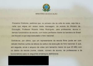 carta hino nacional