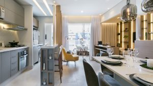 Exemplo de living decorado no Residencial Bliss (imagem ilustrativa)