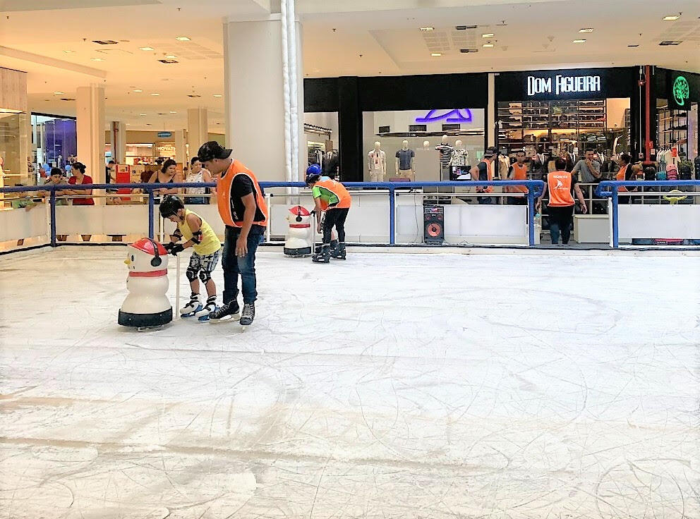 patinação no gelo shopping