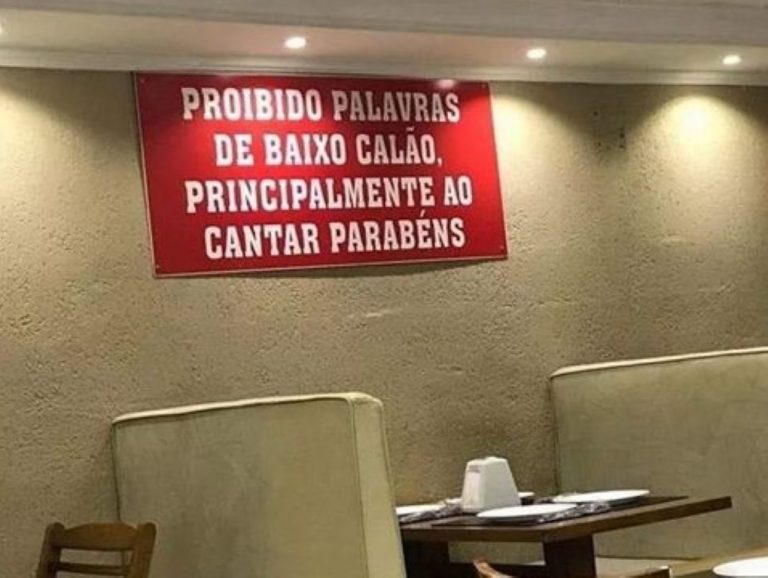 Placa inusitada em lanchonete de Osasco viraliza