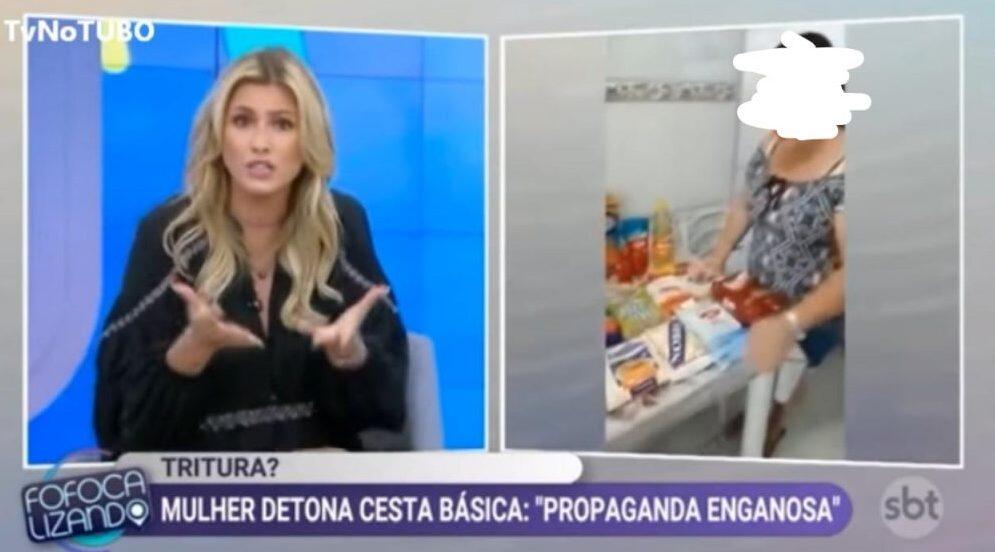 Lívia Andrade, do fofocalizando, do SBT, detona mulher que reclamou da cesta básica em Osasco