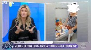 Lívia Andrade, do fofocalizando, do SBT, detona mulher que reclamou da cesta básica em Osasco