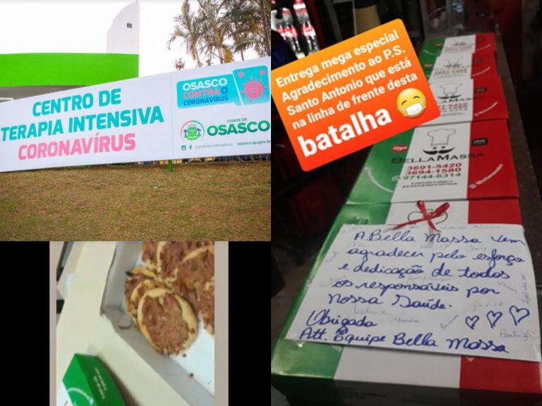 Pizzaria de Osasco distribui esfihas a plantonistas do Centro de Terapia Intensiva do Coronavírus