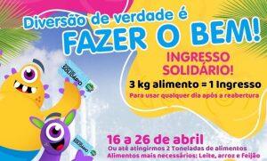 parque aquatico em cotia troca ingresso por alimentos