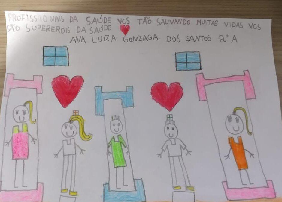 Alunos de Barueri escrevem cartas para profissionais da saúde que trabalham no combate da Covid-19