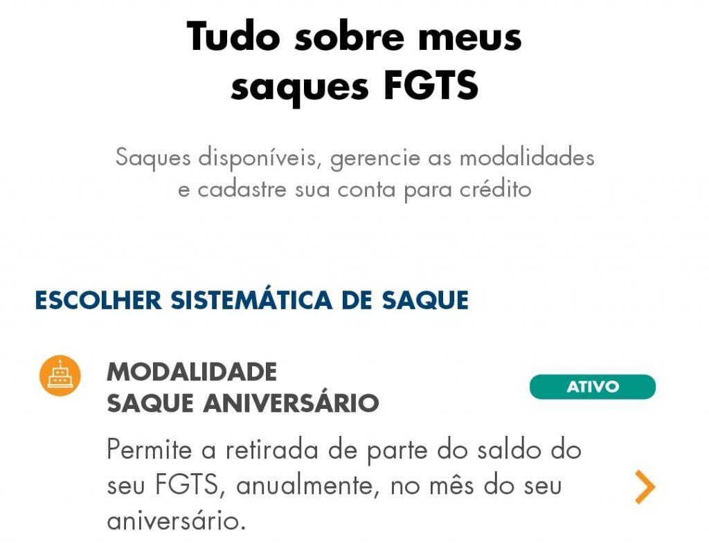 saque aniversário fgts