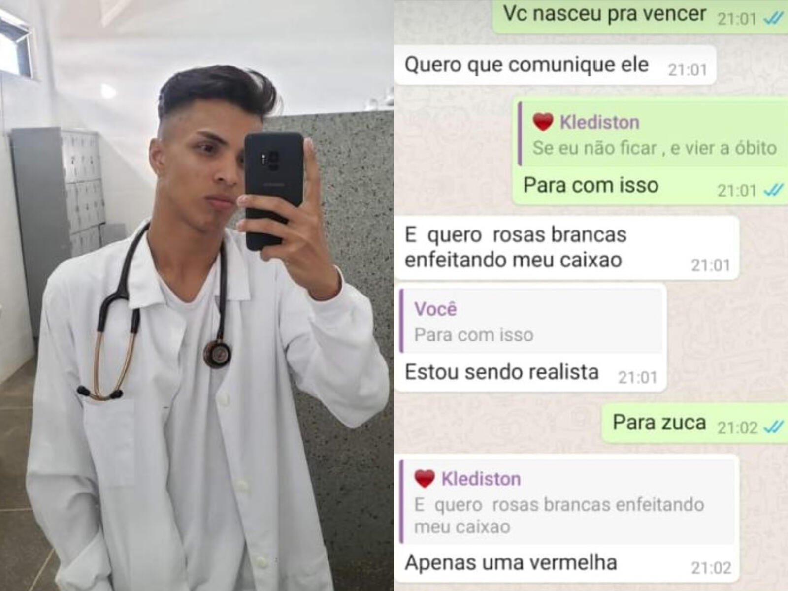 Enfermeiro de 22 anos faz pedido à mãe antes de morrer por covid-19