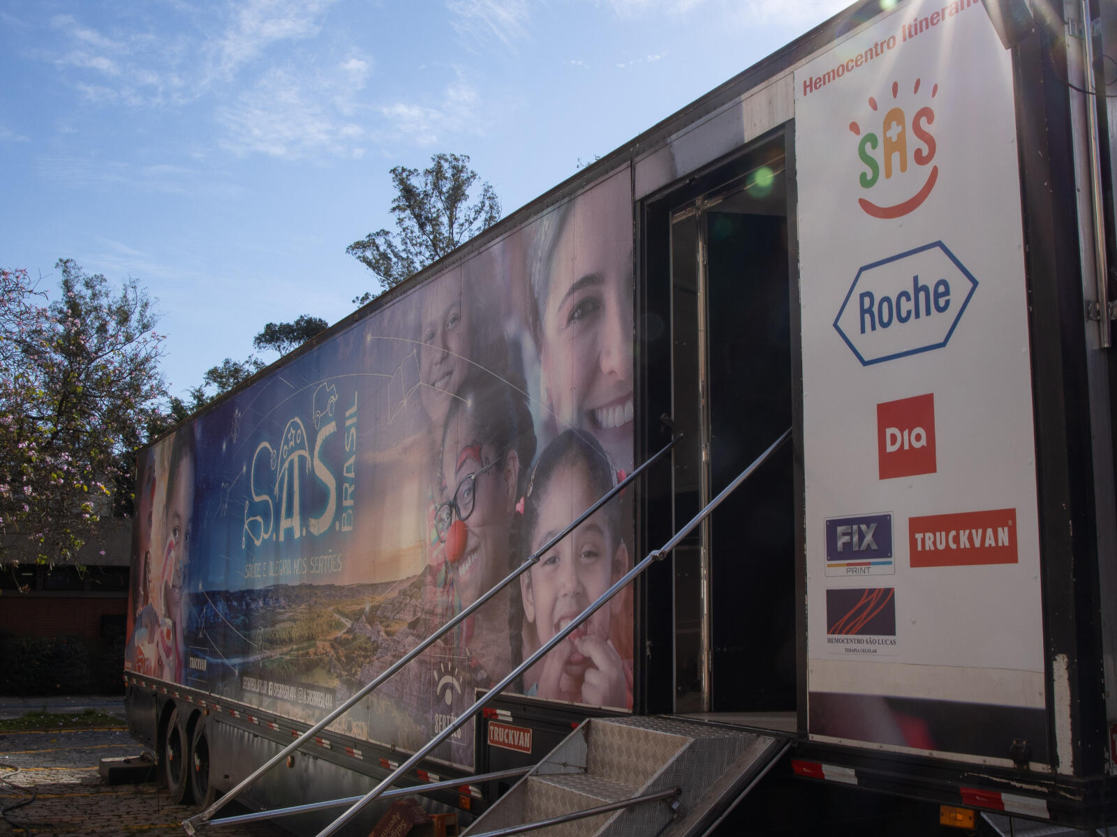Carreta itinerante doação de sangue Osasco