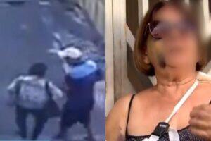bandido assalta e joga idosa no chão em Osasco