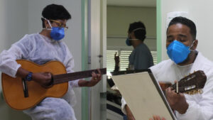 cantam para pacientes com covid-19 no hospital de Barueri