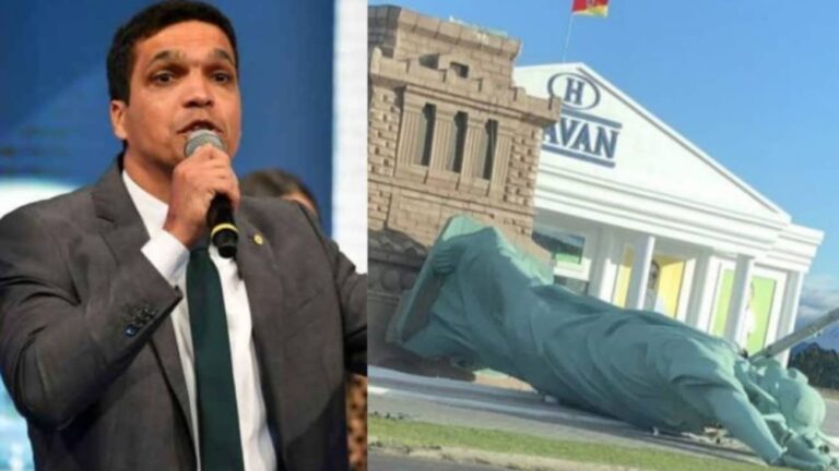 “Deus está no controle”, diz Cabo Daciolo sobre queda de estátua da Havan