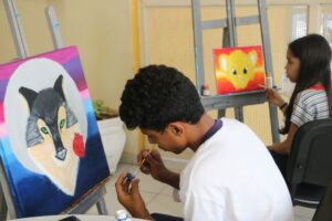 Oficina pintura em tela barueri