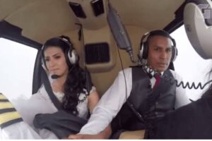 acidente noiva helicóptero