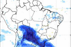 A partir de quinta-feira (31), uma frente fria vinda da região sul avança pela região sudeste favorecendo à ocorrência de chuvas intensas.