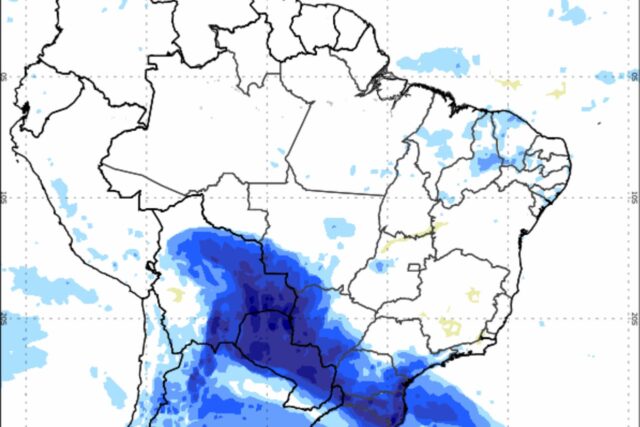 A partir de quinta-feira (31), uma frente fria vinda da região sul avança pela região sudeste favorecendo à ocorrência de chuvas intensas.