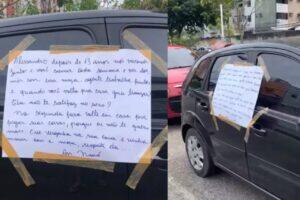 traição recado carro