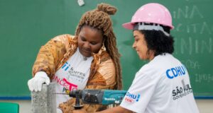 concreto rosa mulheres construção civil