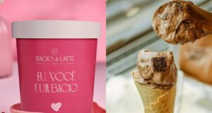 bacio di latte gelato em dobro