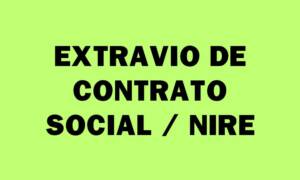 Extravio de Contrato Social