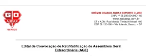 Edital Eleição AUDAX
