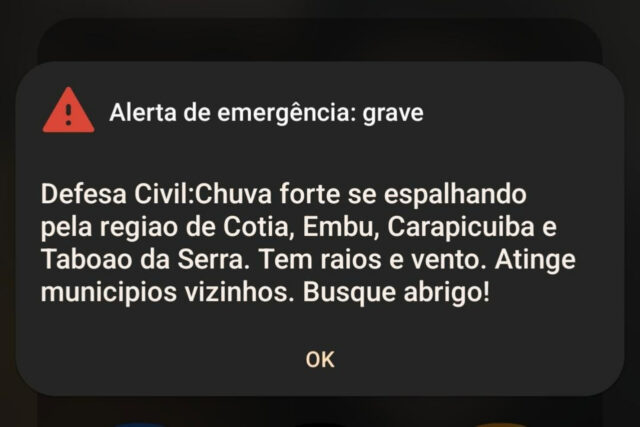 alerta para chuva forte