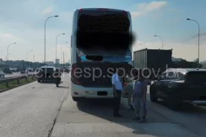 funcionario é prensado por onibus na castello branco