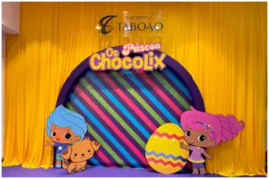 experiência de Páscoa gratuita no Shopping Taboão