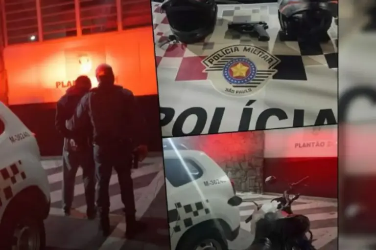 Menor cai de moto roubada em tentativa de fuga e é apreendido em Taboão da Serra