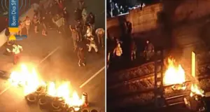 protesto comunidade do areiao linhas 8 e 9 de trens osasco