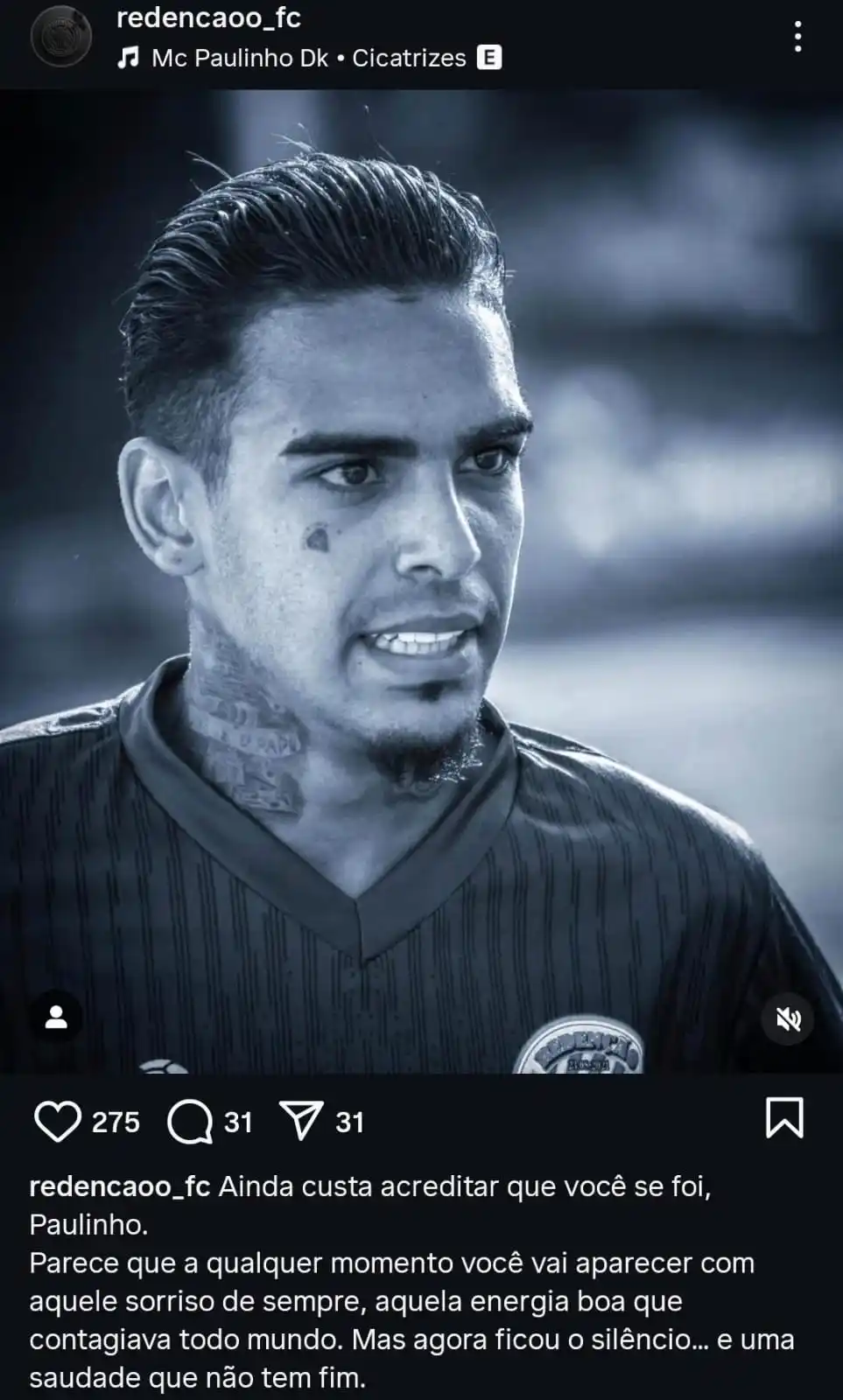 paulinho dk carapicuíba nota pesar