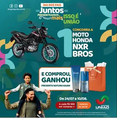 dia dos pais 2025 shopping união