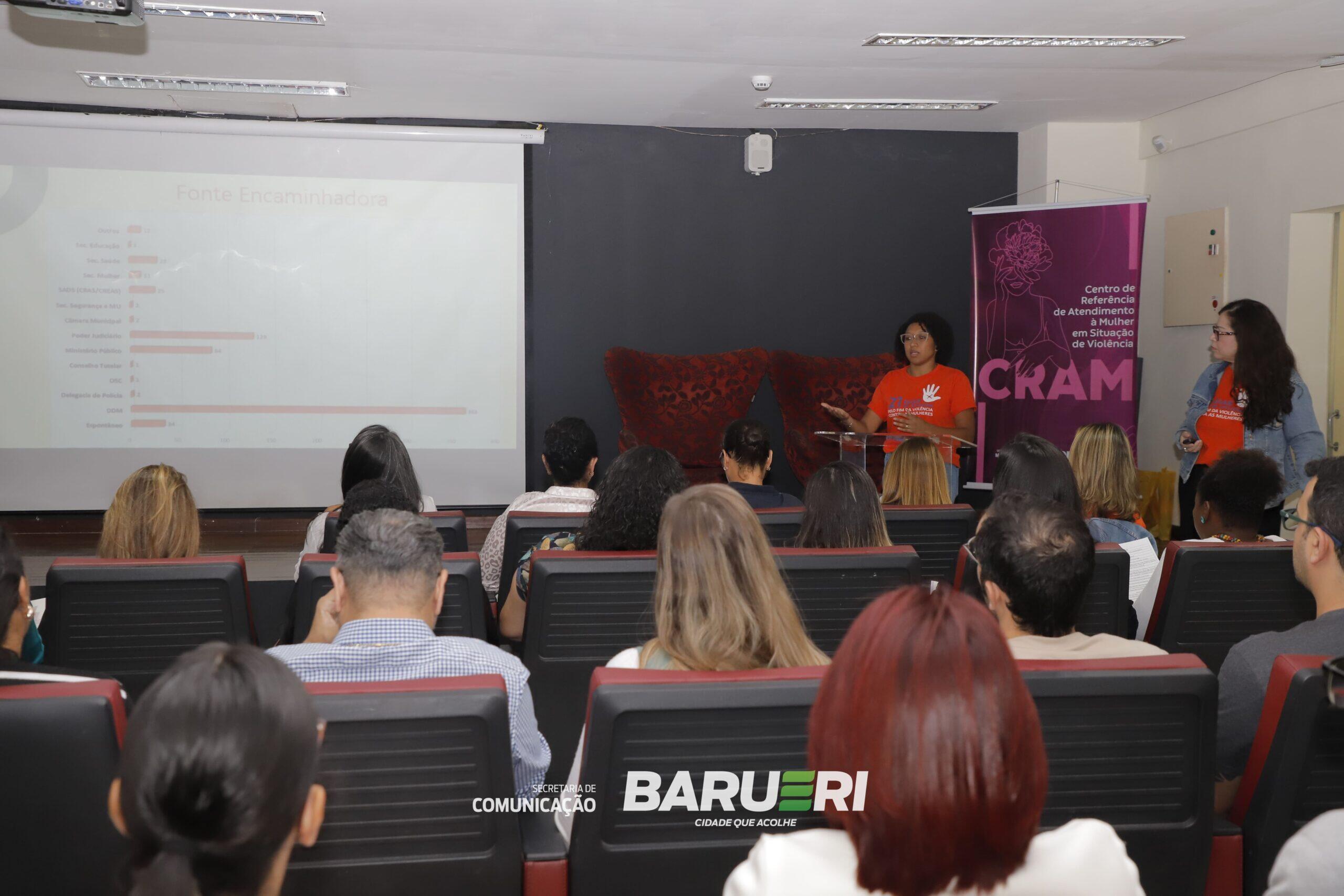 campanha agosto lilás contra violência à mulher em barueri