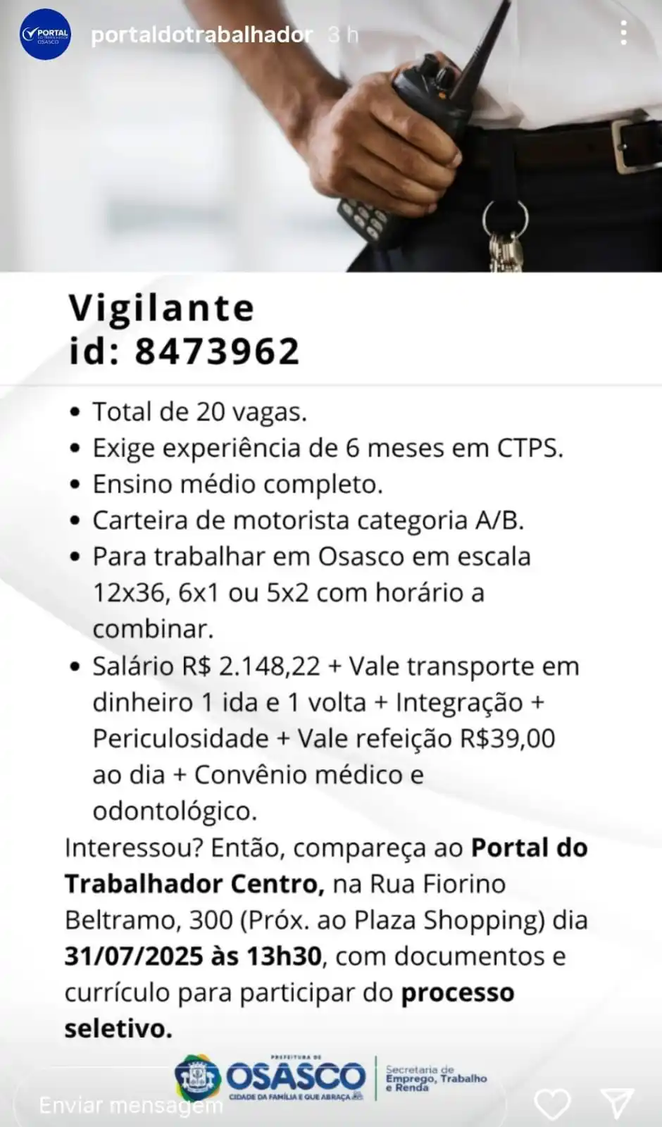 vagas vigilante