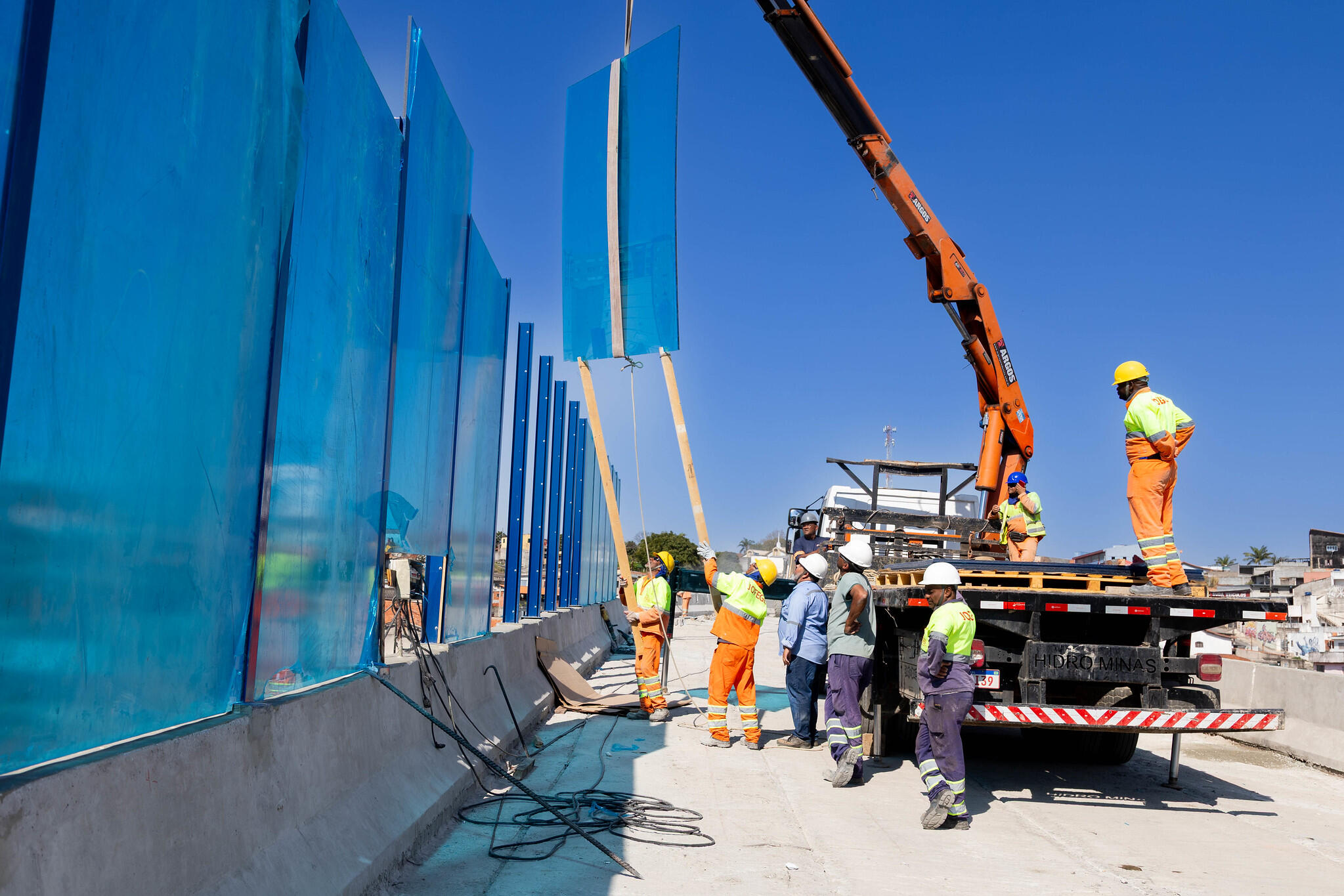 Barreira acústica novo viaduto Itapevi PS Central