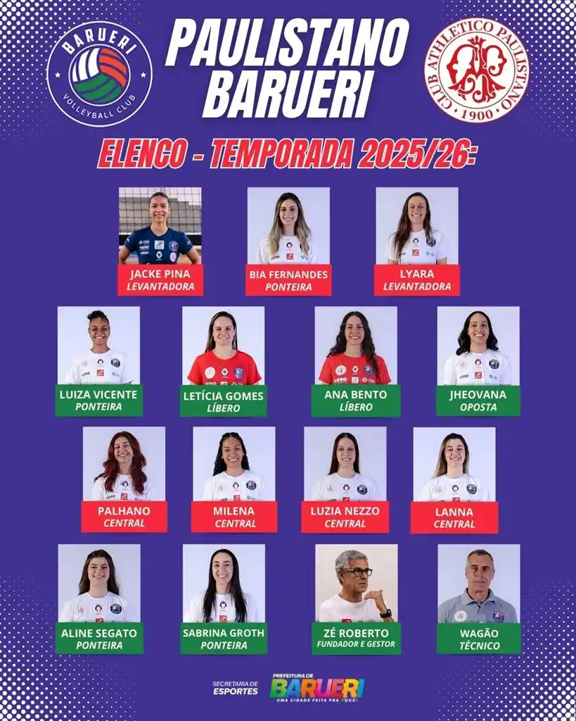 paulistano baureri volei elenco