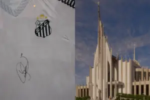 camisa autografada pelo neymar catedral de osasco