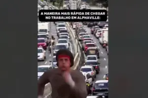 caos transito alphaville meme