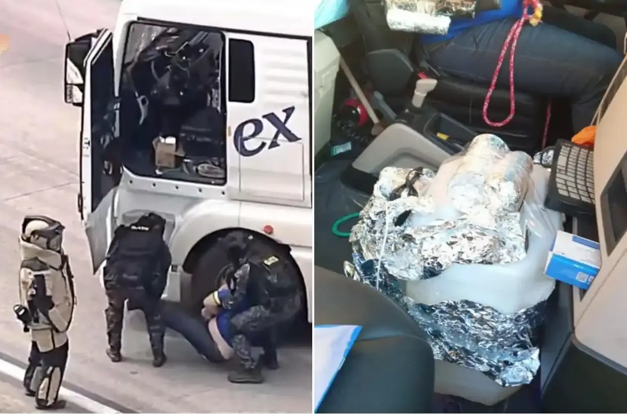 motorista desmaia carreta com bomba no rodoanel itapecerica