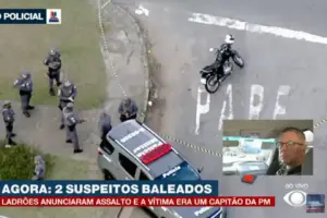 tentam assaltar policial e sao baleados em alphaville