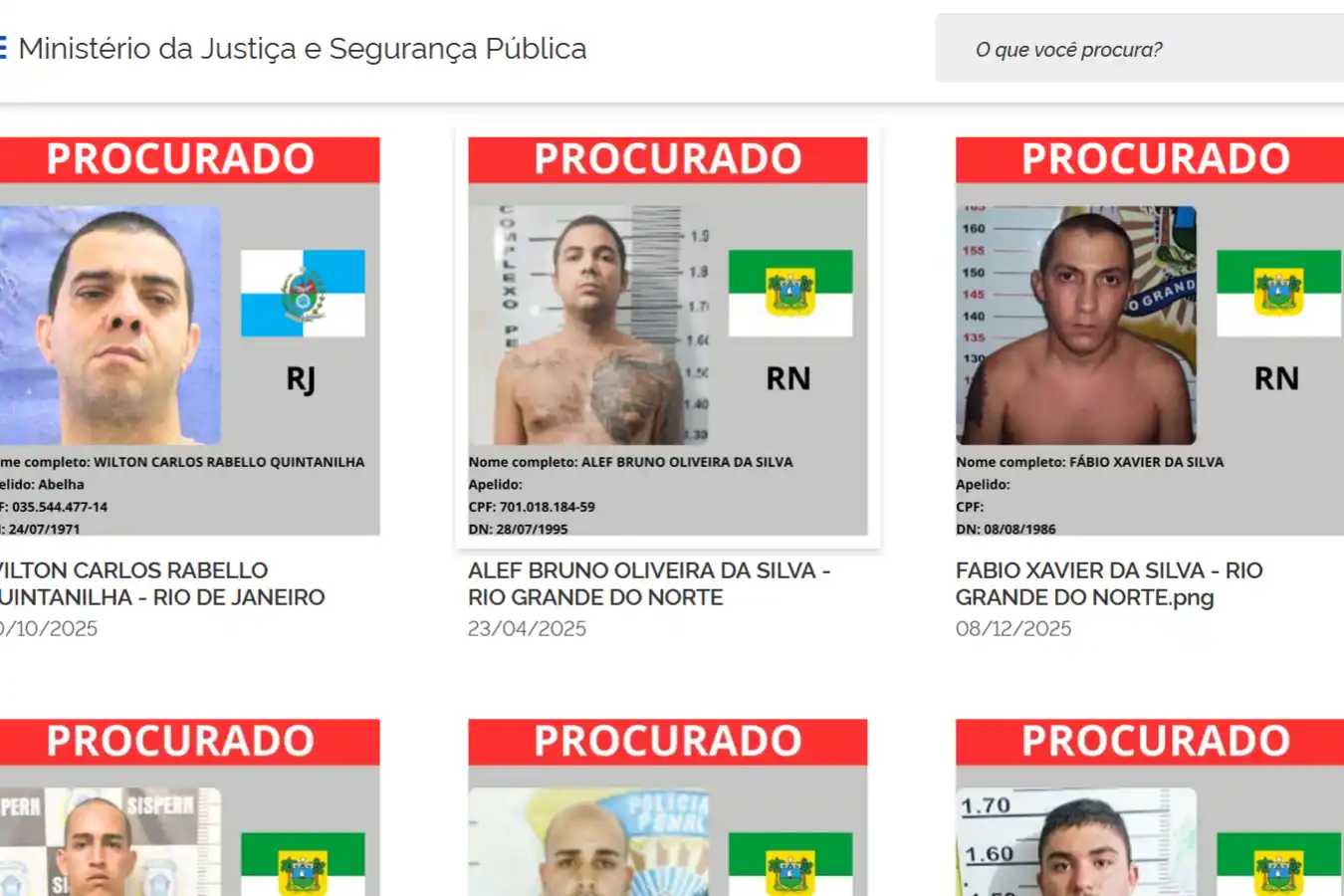 lista criminosos mais procurados do brasil