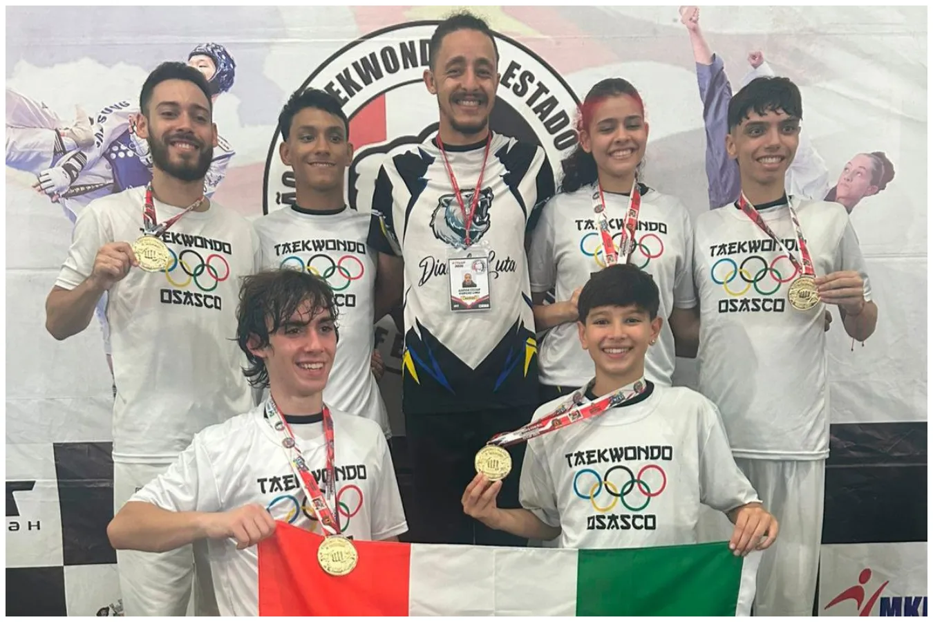 atletas de osasco campeões na primeira etapa do campeonato paulista de taekwondo