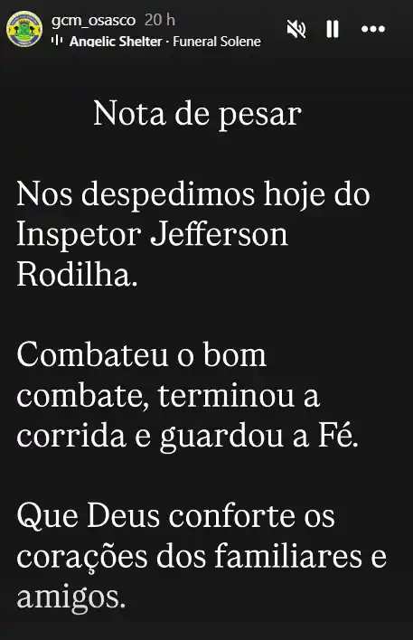 luto jefferson rodilha gcm osasco