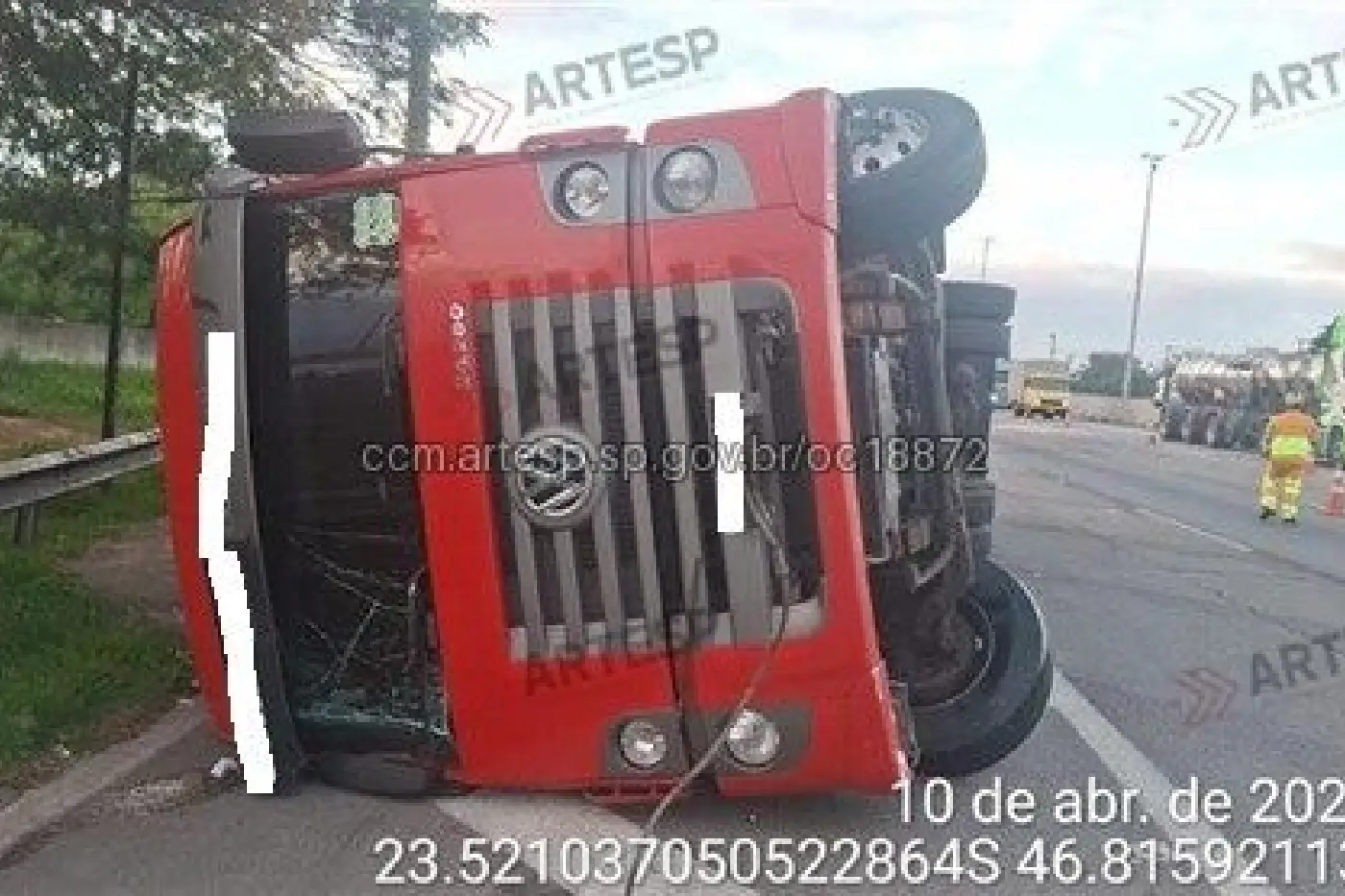 acidente caminhão rodoanel